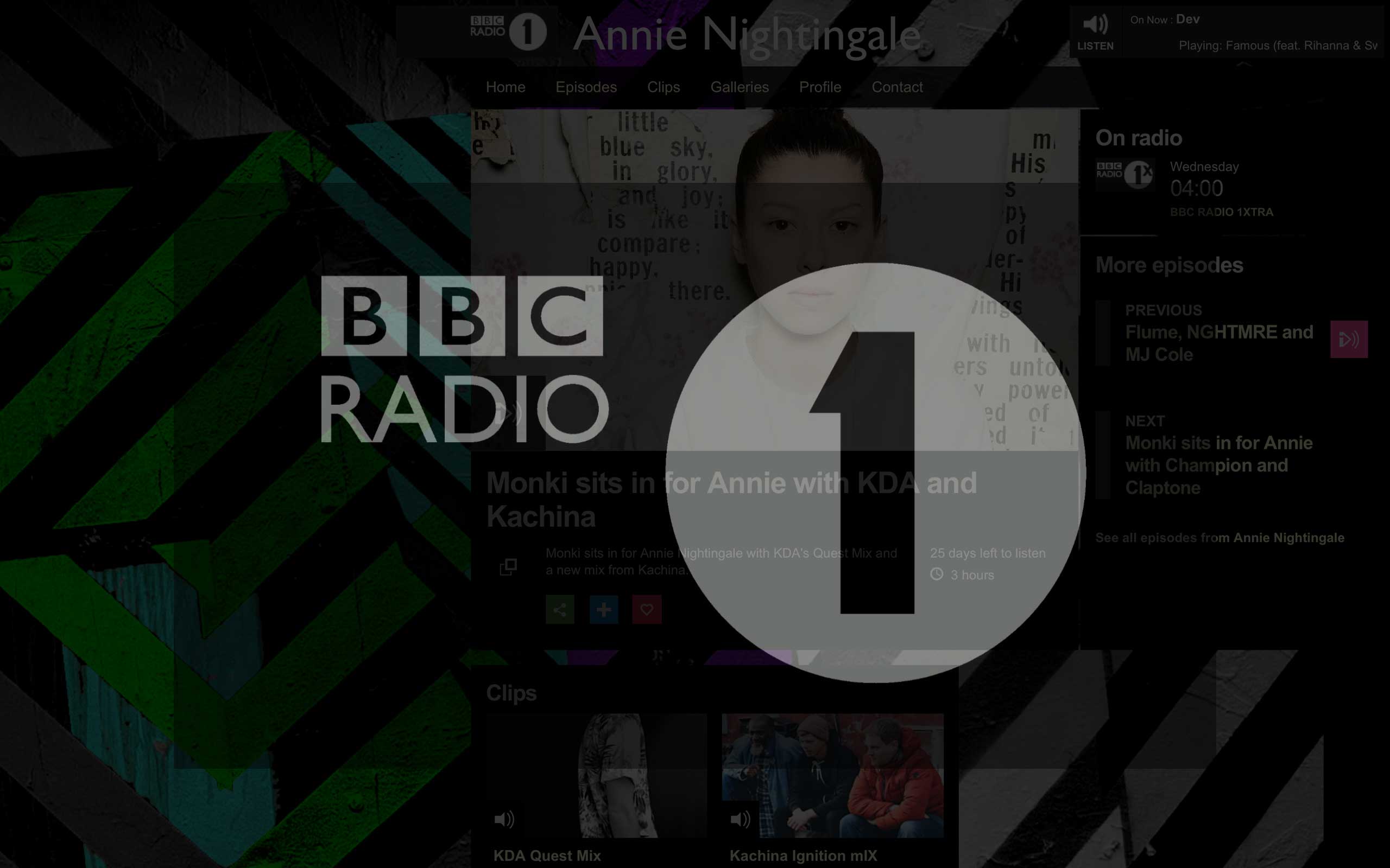 Kachina: VIP Guest Mix on BBC Radio 1!